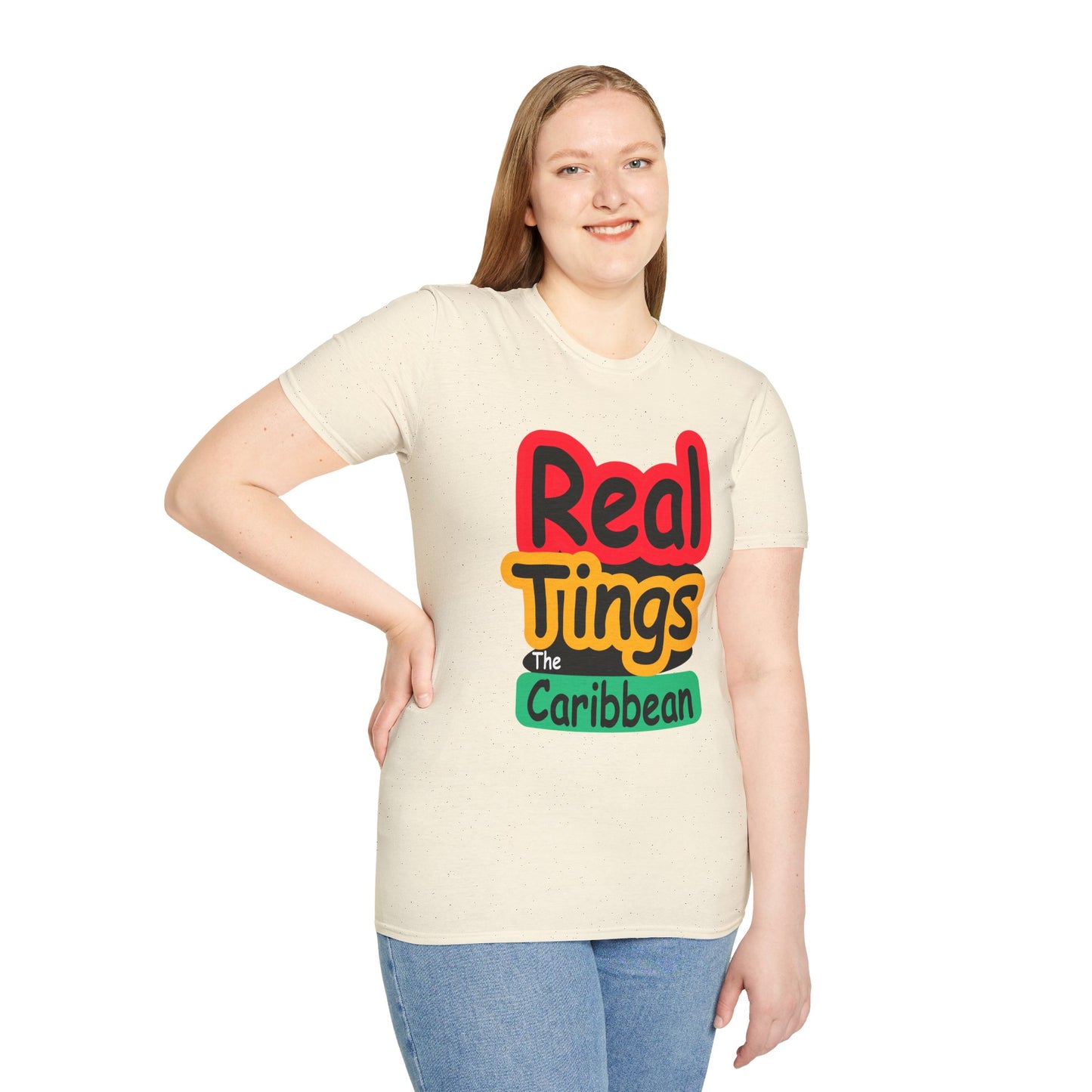 Real Tings, The Caribbean, Unisex Softstyle T-Shirt,